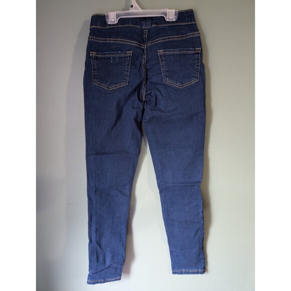 Cat & Jack Girls Sz 10 Jeggings Jeans Ultimate Stretch 5-Pockets Blue Distressed - Picture 6 of 7